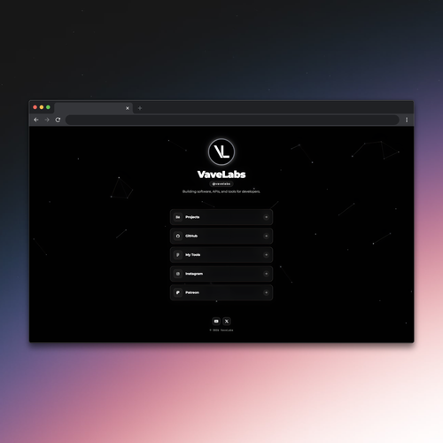 Developer Link in Bio Template | Built-in Visual Editor