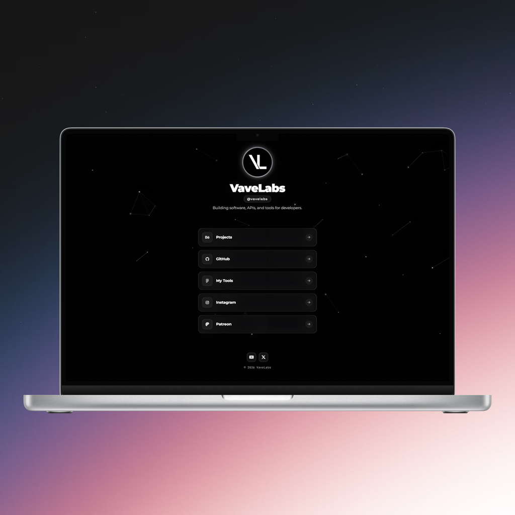 Developer Link in Bio Template | Built-in Visual Editor