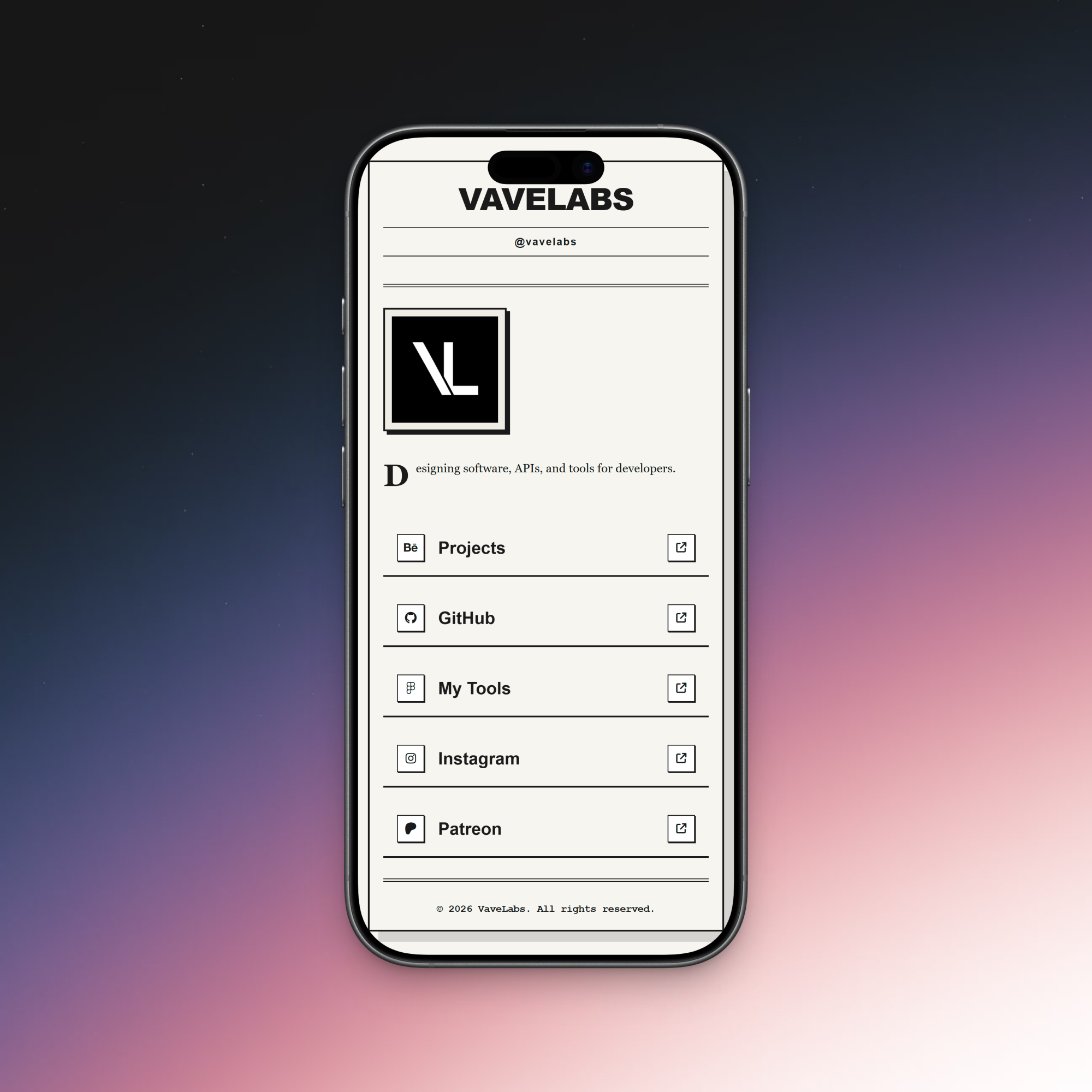 Editorial Press UI - Broadsheet Link Hub