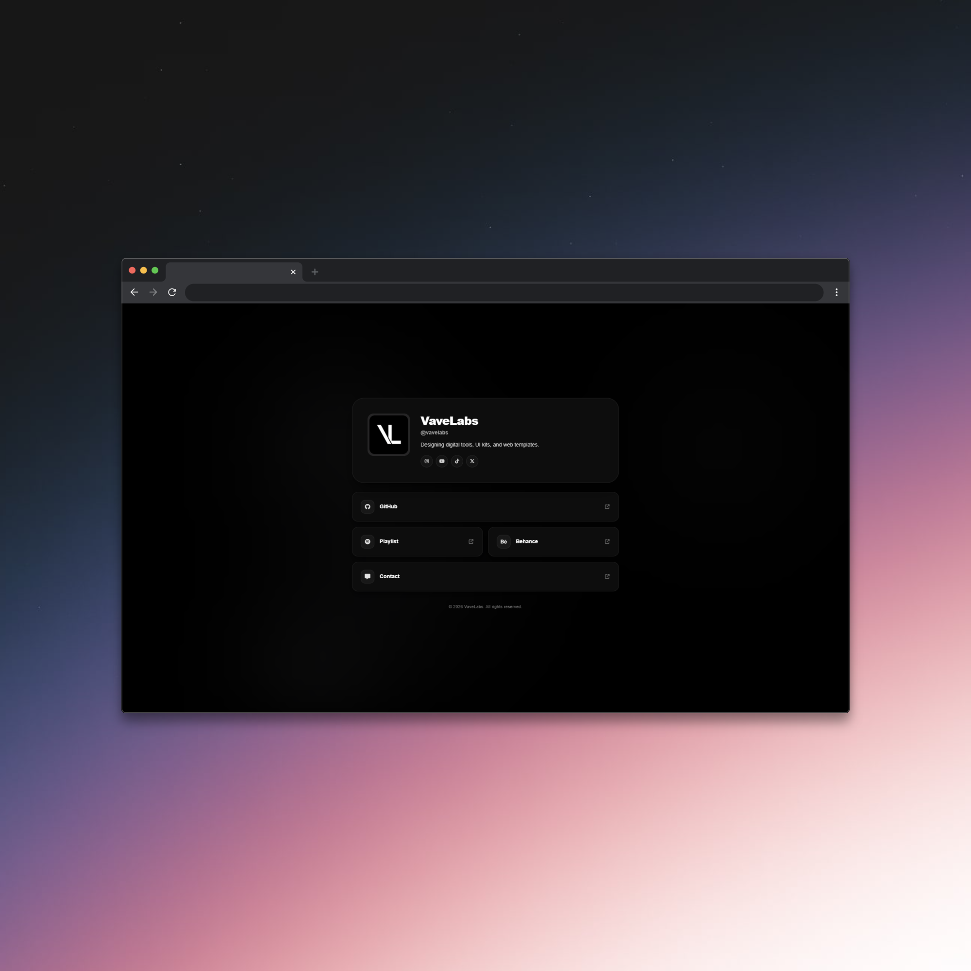 Dual-Theme Link in Bio Page | Responsive HTML & Tailwind CSS Landing Page