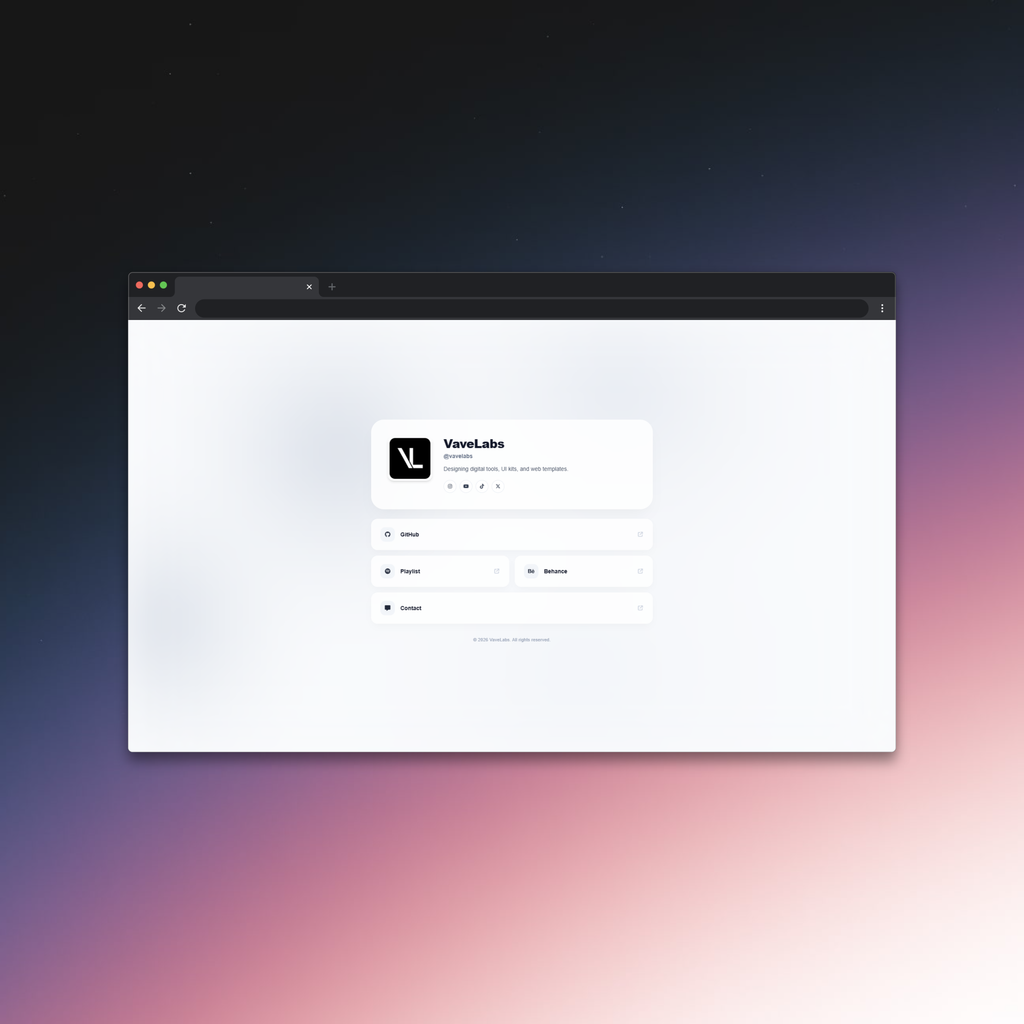 Dual-Theme Link in Bio Page | Responsive HTML & Tailwind CSS Landing Page