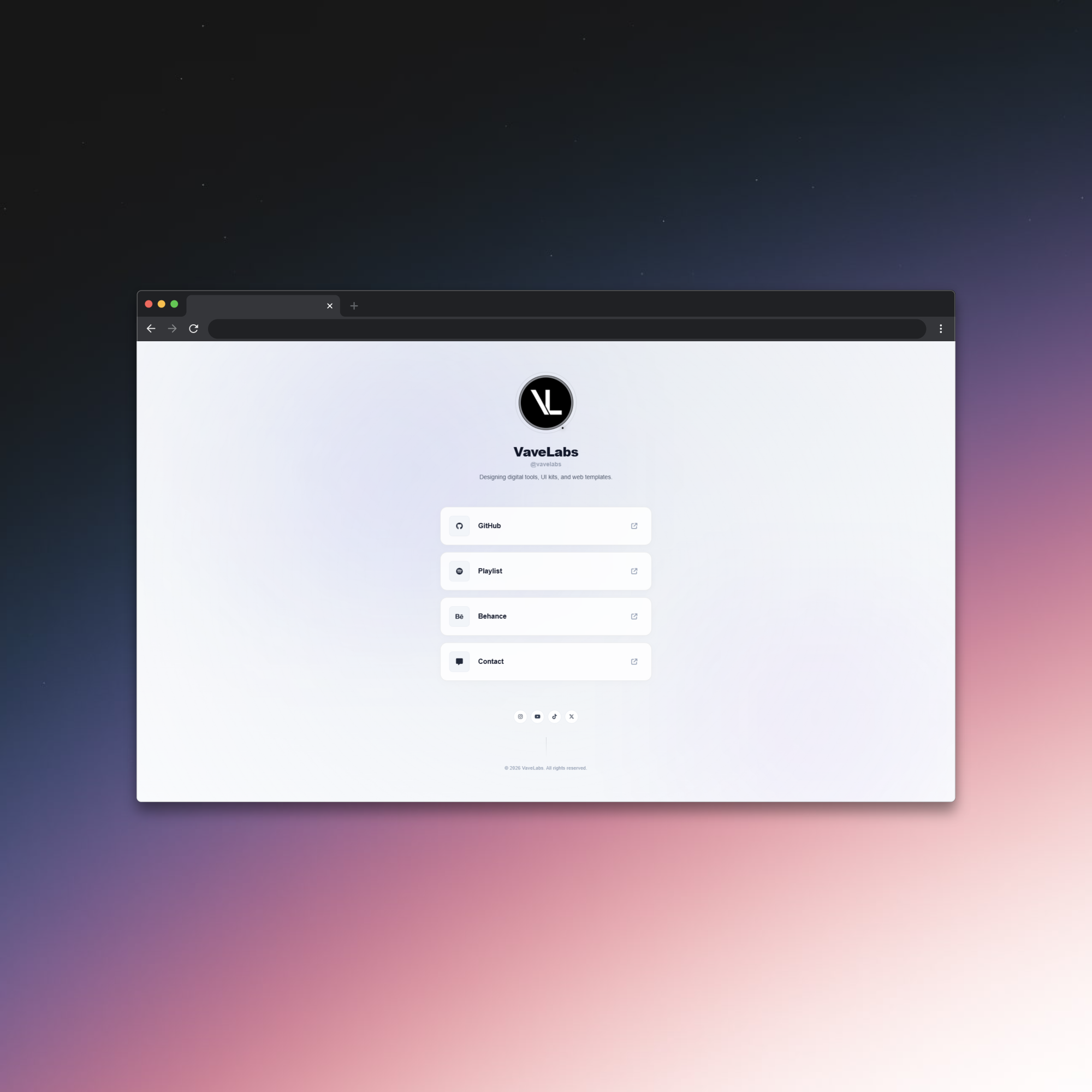 Dual-Theme Link-in Bio | Responsive HTML & Tailwind CSS Landing Page