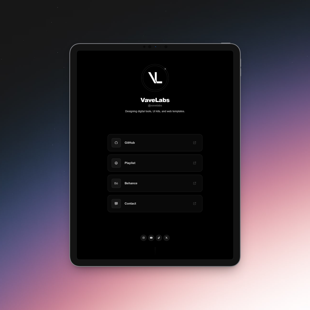 Dual-Theme Link-in Bio | Responsive HTML & Tailwind CSS Landing Page