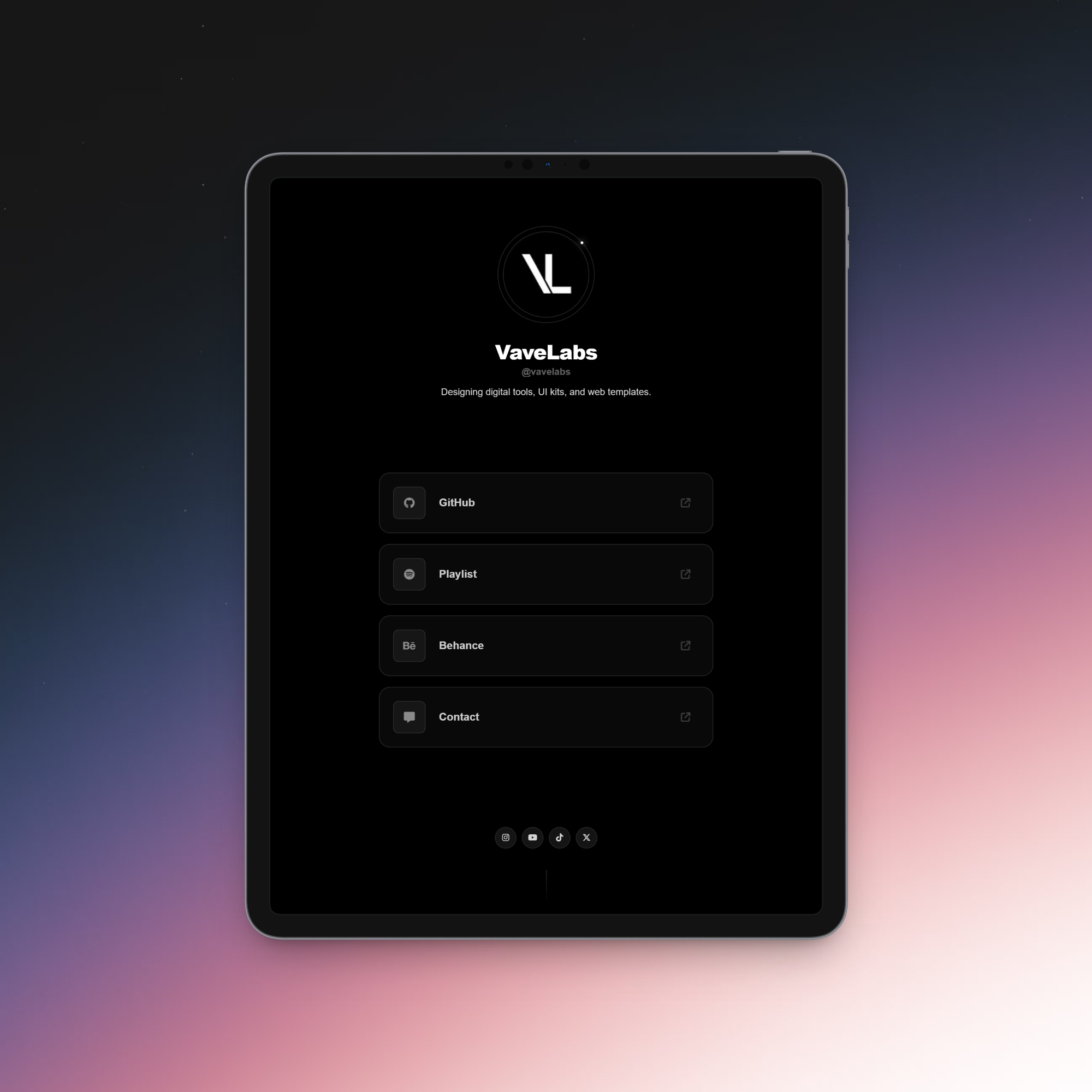 Dual-Theme Link-in Bio | Responsive HTML & Tailwind CSS Landing Page