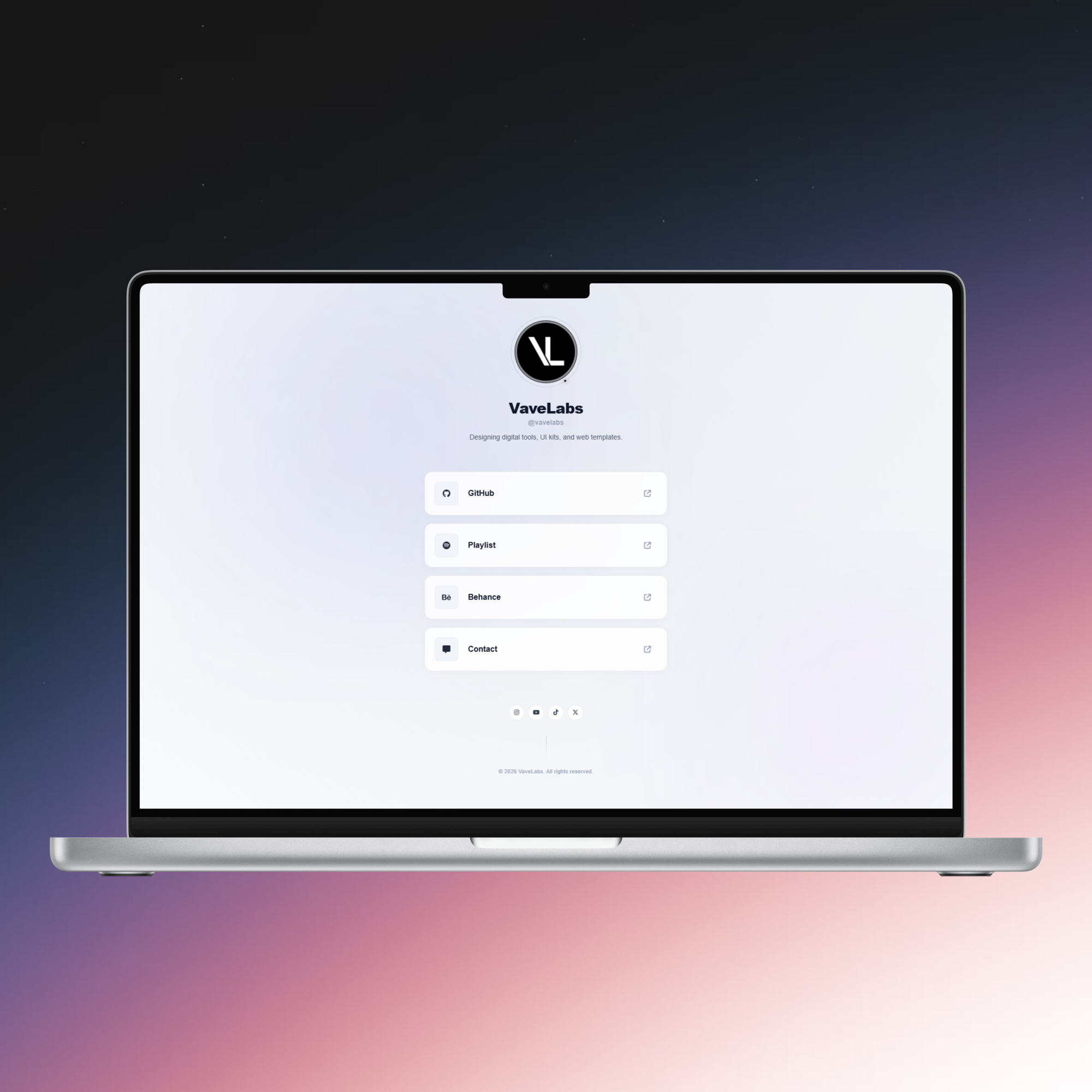 Dual-Theme Link-in Bio | Responsive HTML & Tailwind CSS Landing Page