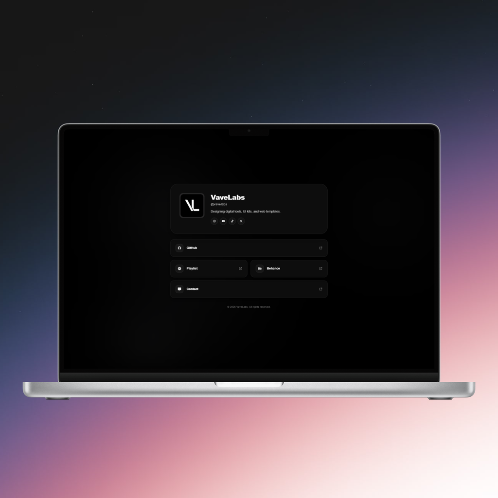 Dual-Theme Link in Bio Page | Responsive HTML & Tailwind CSS Landing Page
