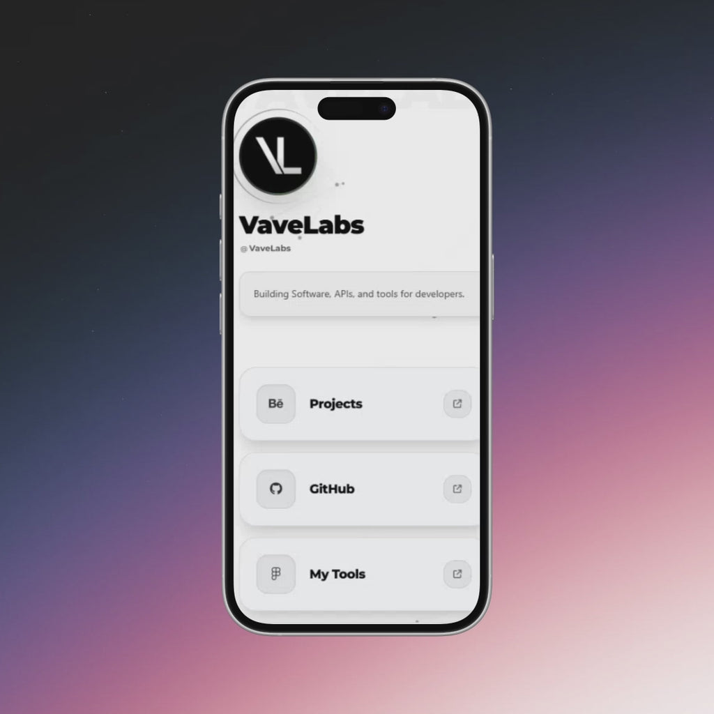 Developer Link in Bio Template | Built-in Visual Editor